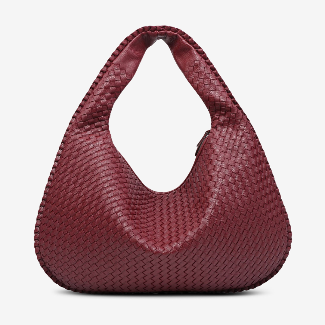 Sculpted Woven Crescent Carryall