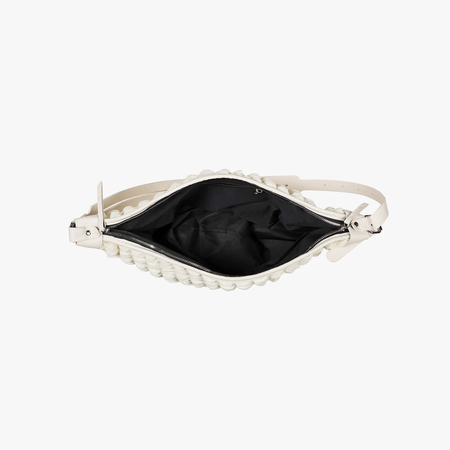 Textured Crescent Shoulder Bag