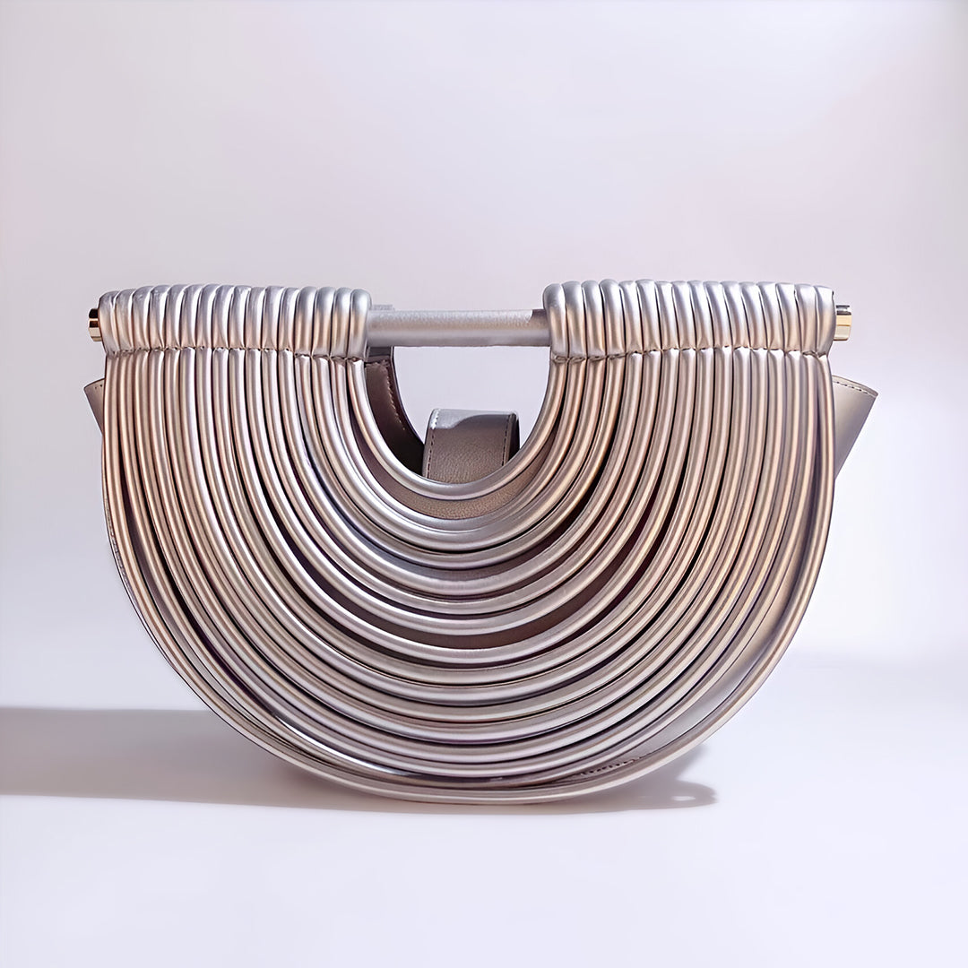 Metallic Arc Statement Bag