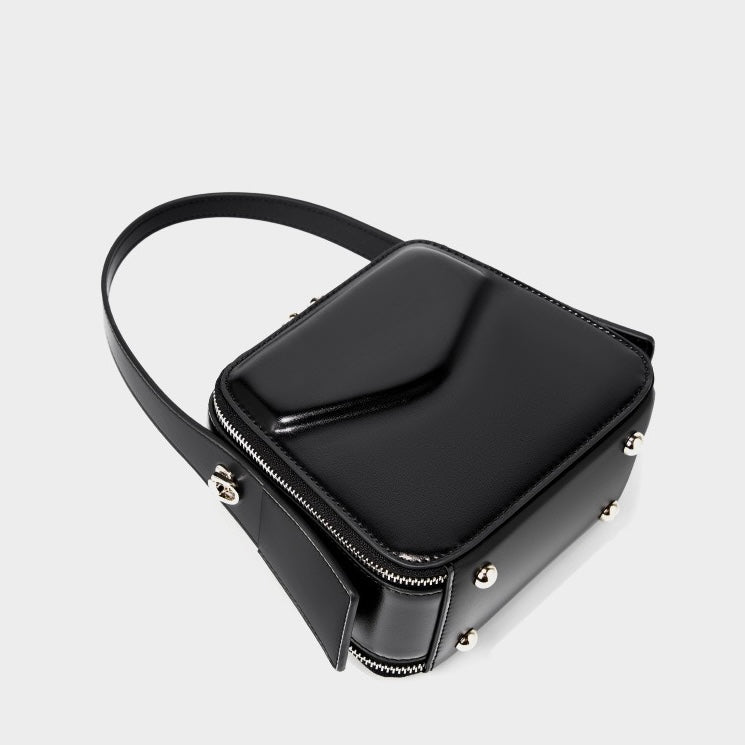 Compact Dual-Zip Top-Handle Bag