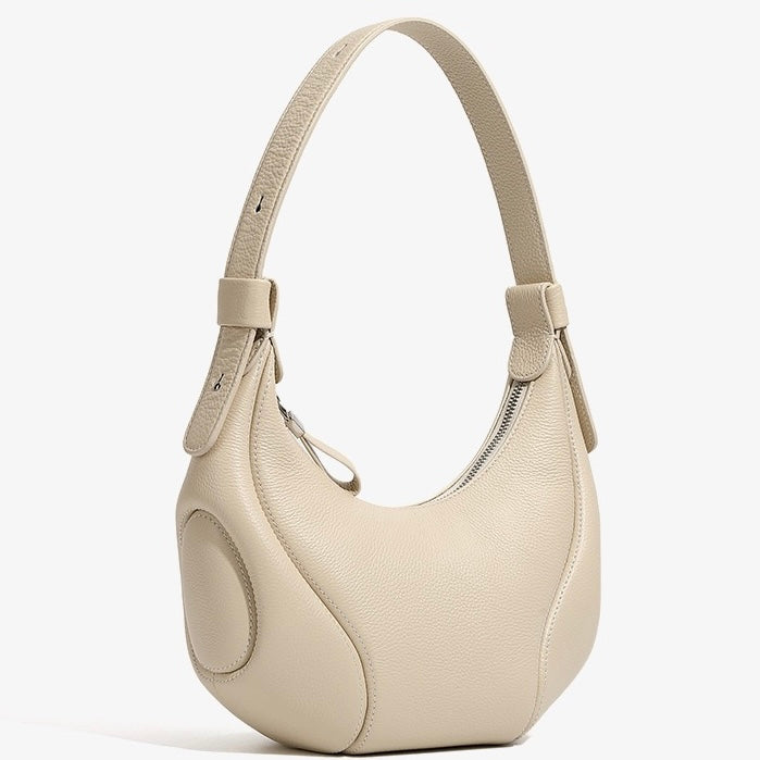 Zip Crescent Shoulder Bag