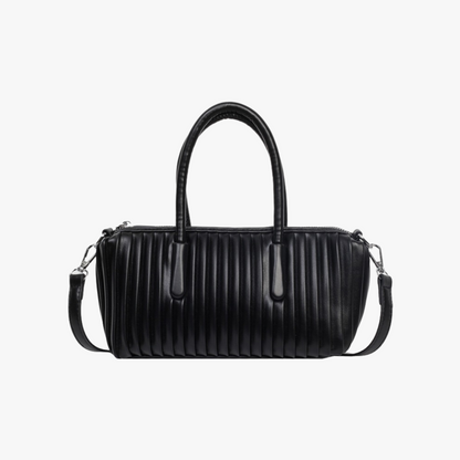 Pleated Barrel Handbag