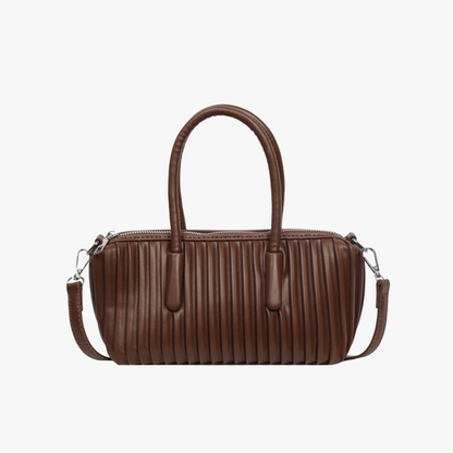 Pleated Barrel Handbag