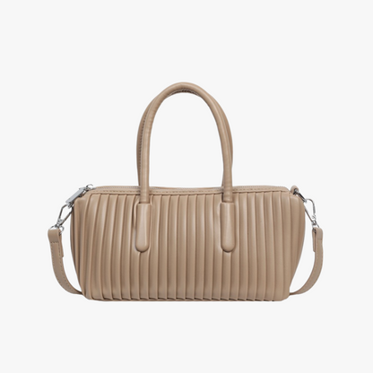 Pleated Barrel Handbag