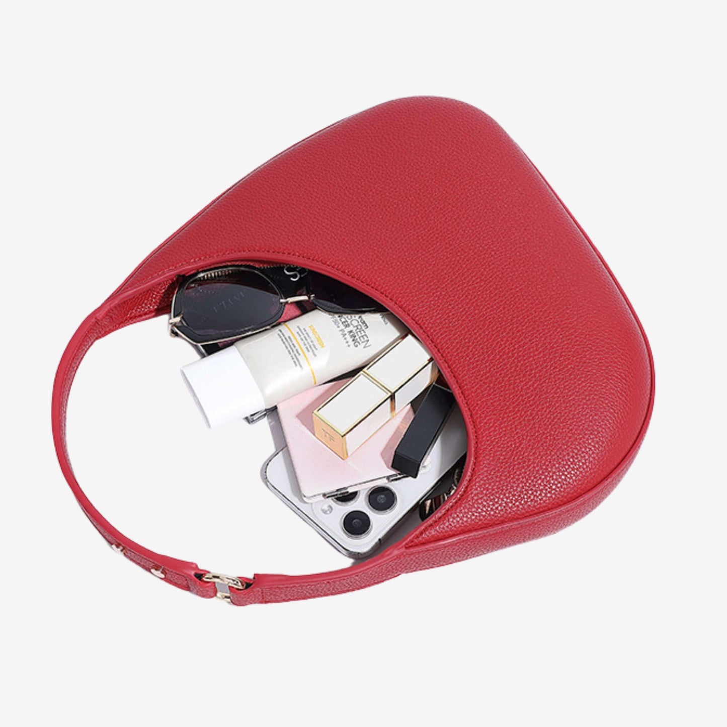 Sculpted Crescent Handbag