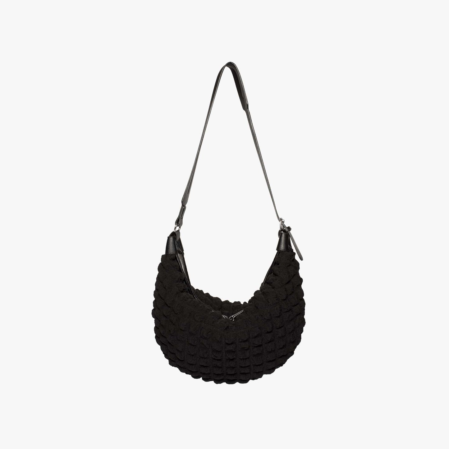 Textured Crescent Shoulder Bag