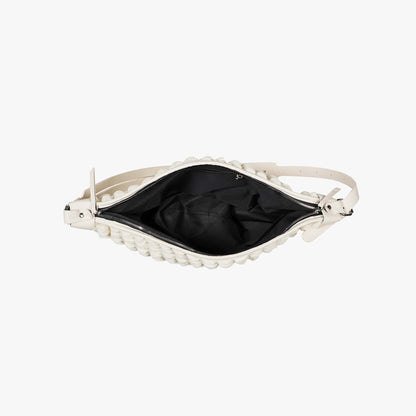 Textured Crescent Shoulder Bag