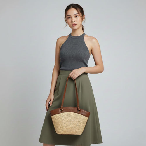 Classic Woven Trapeze Tote