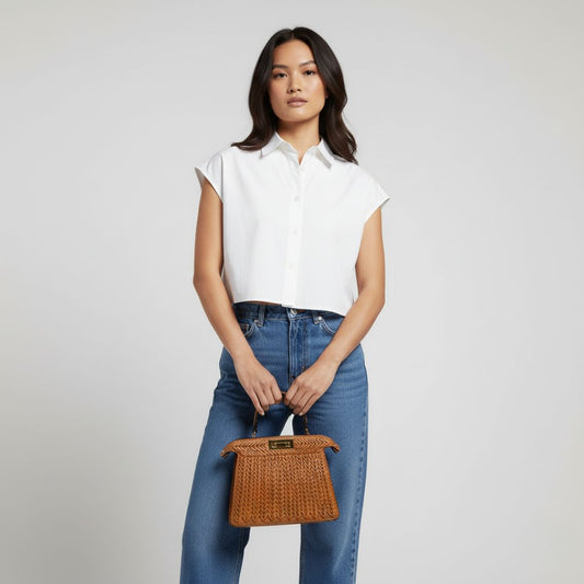 Structured Weave Statement Bag