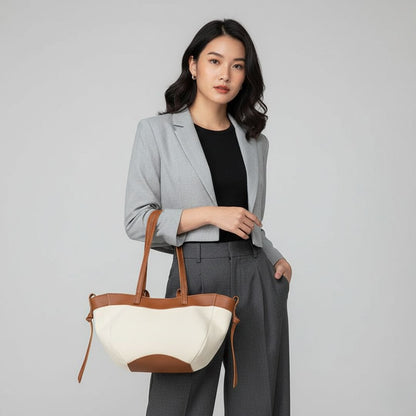 Two-Tone Canvas Carryall