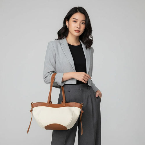 Two-Tone Canvas Carryall