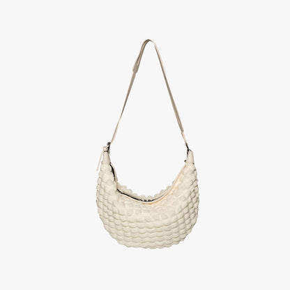 Textured Crescent Shoulder Bag