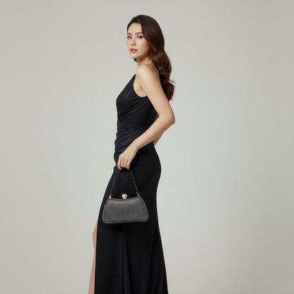 Crystal-Embellished Evening Clutch