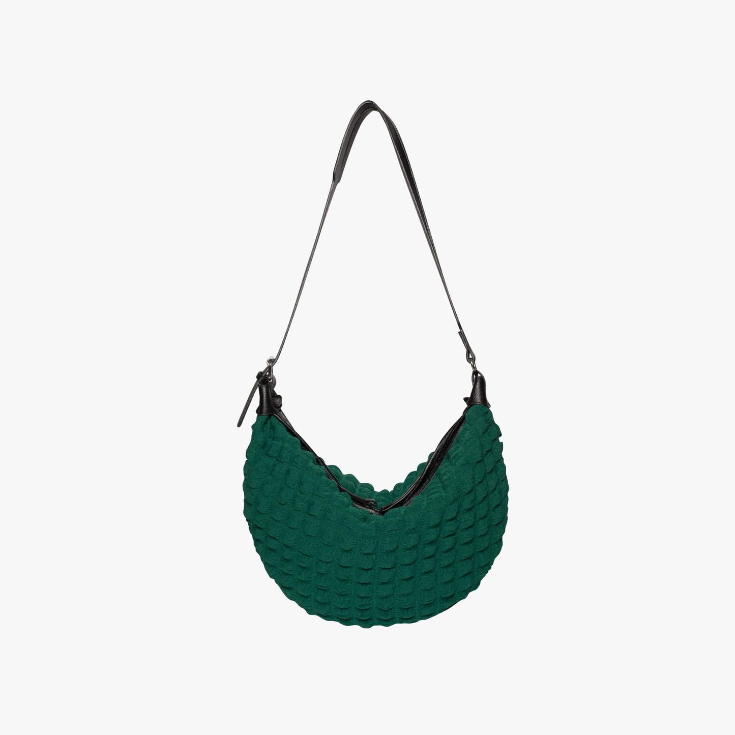 Textured Crescent Shoulder Bag