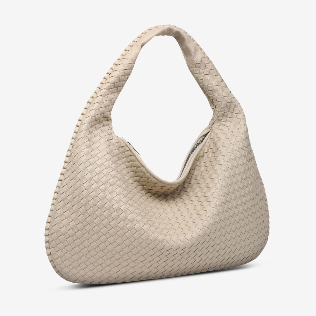 Sculpted Woven Crescent Carryall