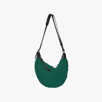 Textured Crescent Shoulder Bag