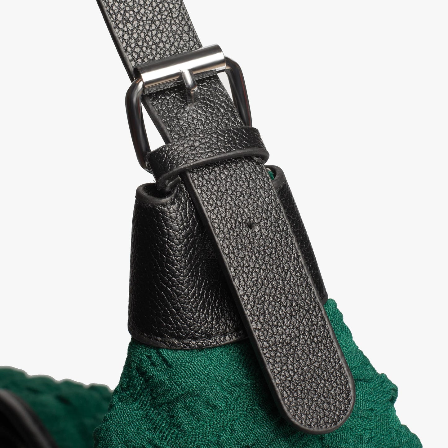 Textured Crescent Shoulder Bag