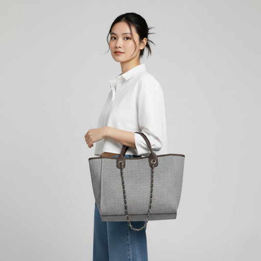 Chain Handle Structured Carryall