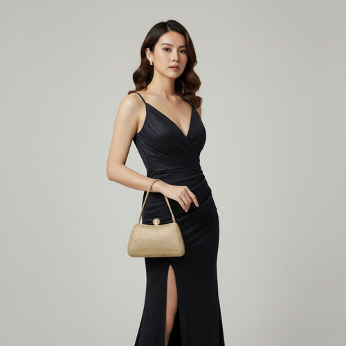 Crystal-Embellished Evening Clutch