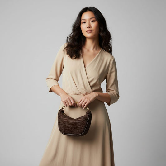 Woven Icon Twist-Handle Mini Bag