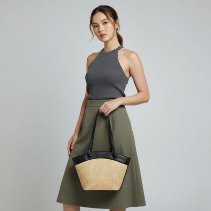 Classic Woven Trapeze Tote