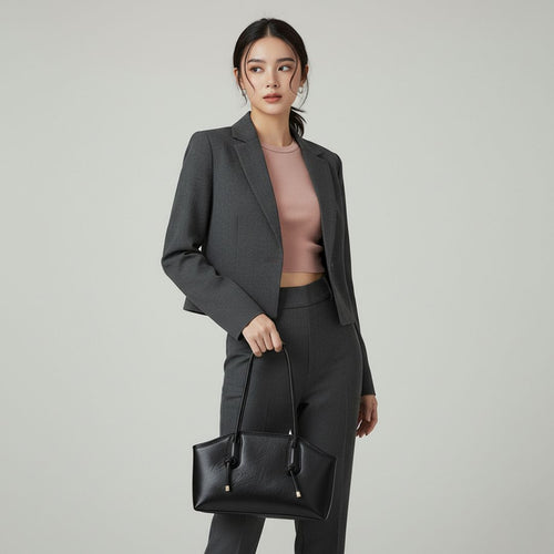 Sculpted Trapeze Handbag