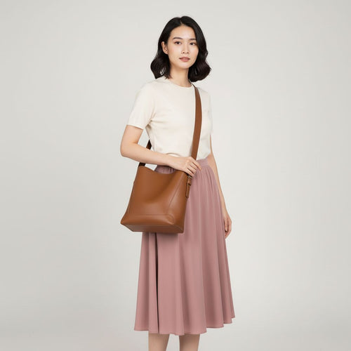 Minimal Bucket Shoulder Bag