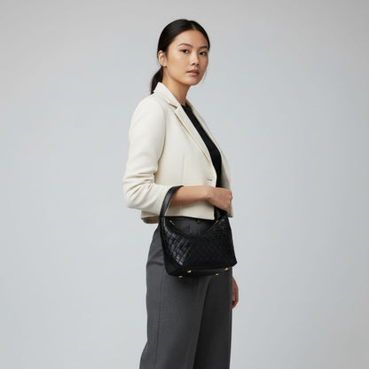 Flared-Top Handbag