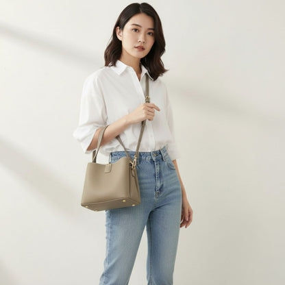 Organised Bucket Shoulder Bag