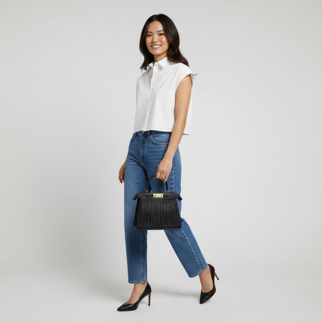 Structured Weave Statement Bag