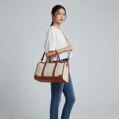 Two-Tone Barrel Duffel