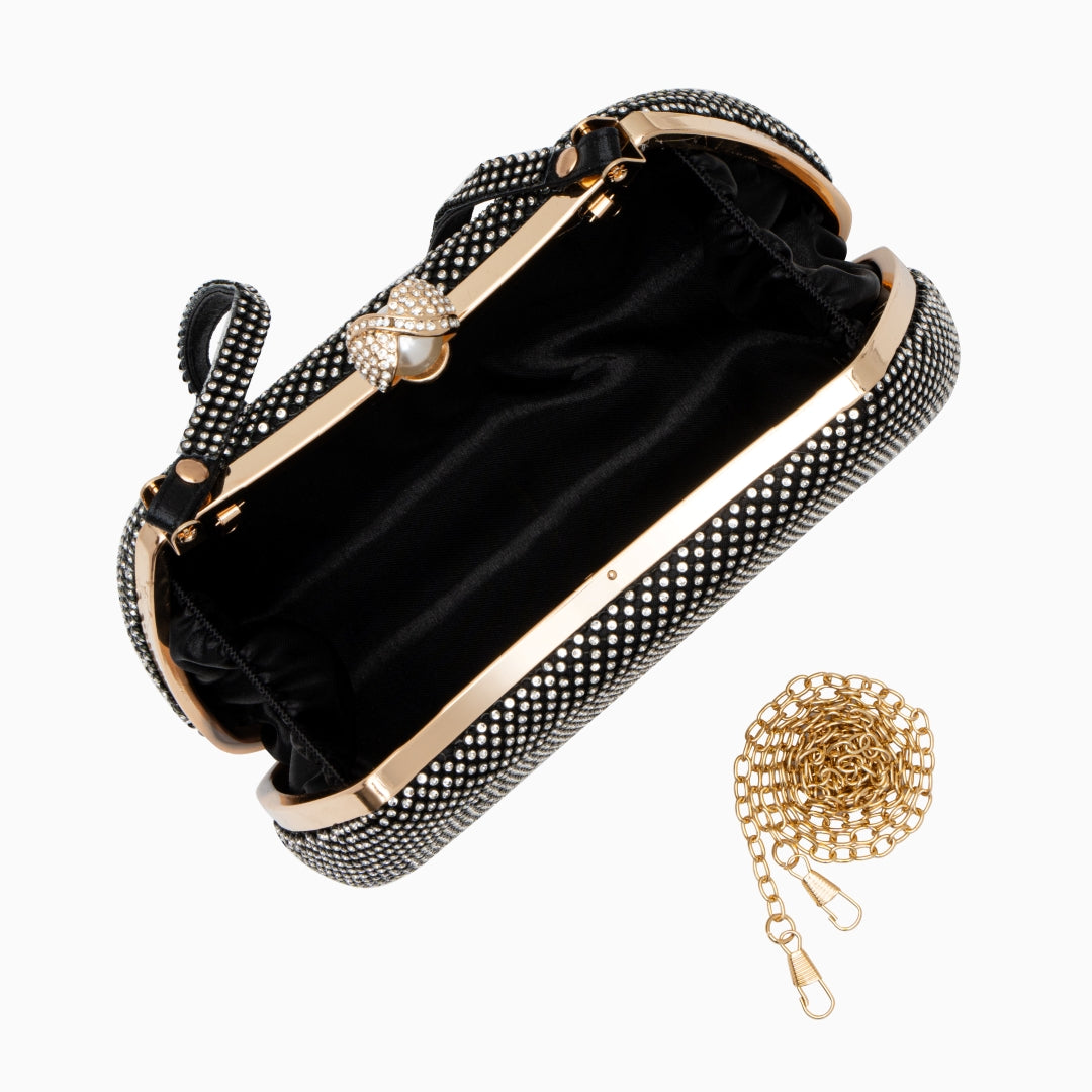 Crystal-Embellished Evening Clutch