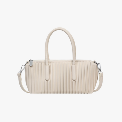 Pleated Barrel Handbag
