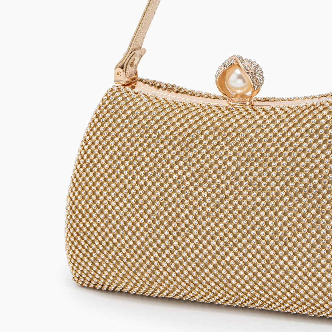 Crystal-Embellished Evening Clutch