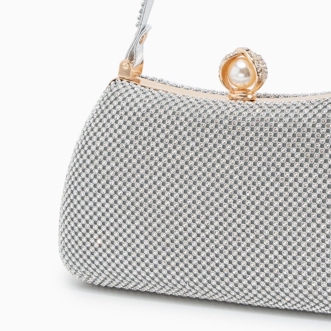 Crystal-Embellished Evening Clutch