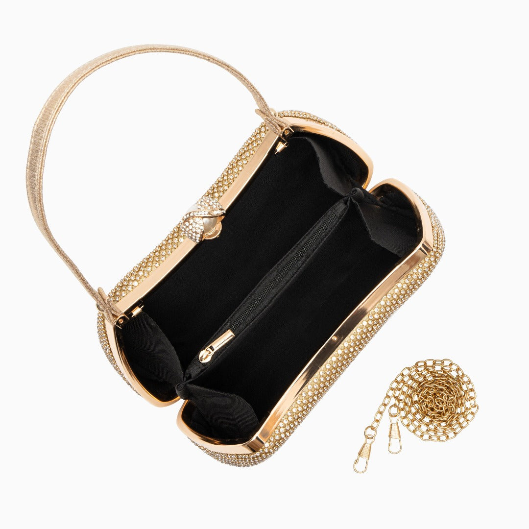 Crystal-Embellished Evening Clutch