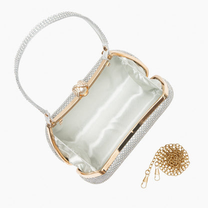 Crystal-Embellished Evening Clutch