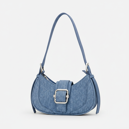 Buckle Crescent Shoulder Bag