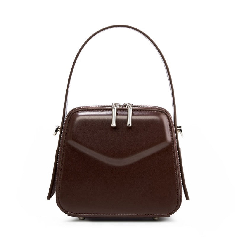 Compact Dual-Zip Top-Handle Bag