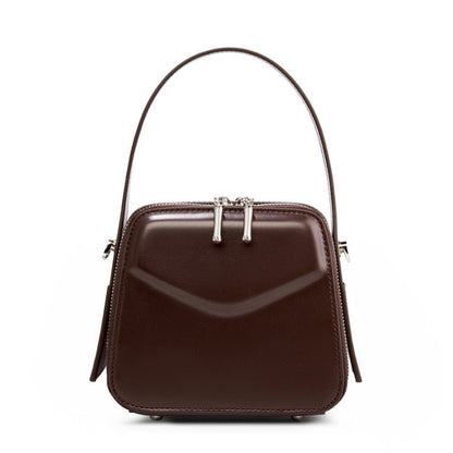 Compact Dual-Zip Top-Handle Bag