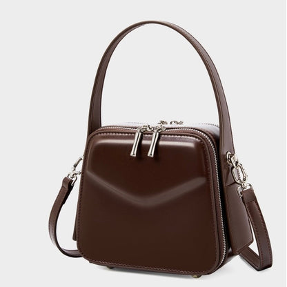 Compact Dual-Zip Top-Handle Bag