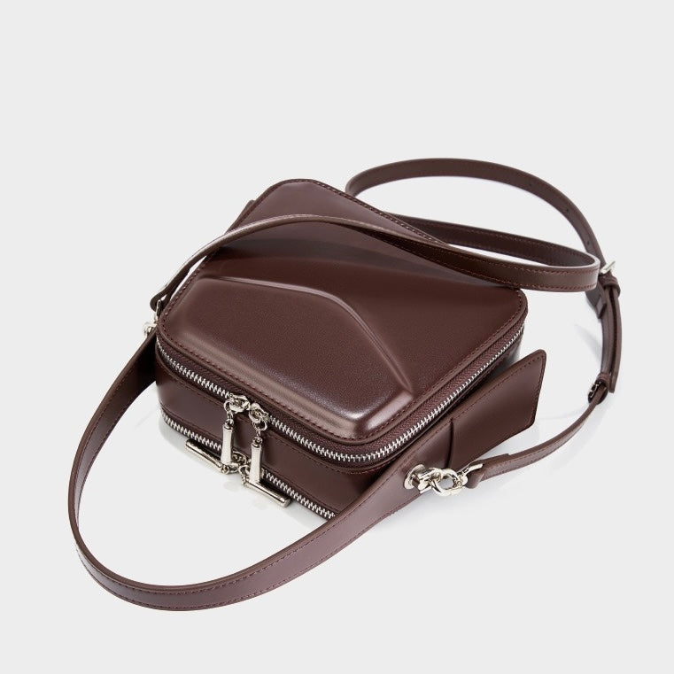 Compact Dual-Zip Top-Handle Bag