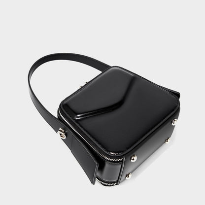 Compact Dual-Zip Top-Handle Bag