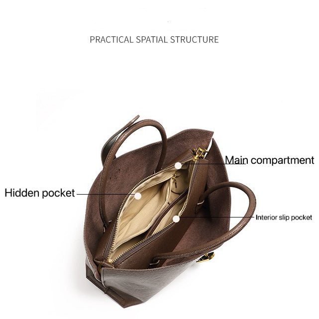 Structured Latch Top-Handle Bag