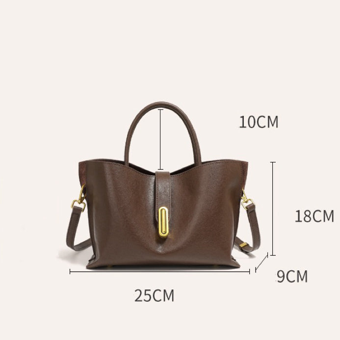Structured Latch Top-Handle Bag