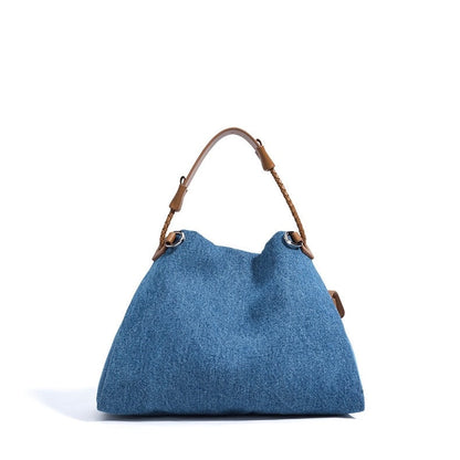 Casual Denim Bucket Shoulder Bag