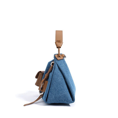 Casual Denim Bucket Shoulder Bag