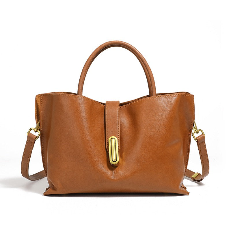 Structured Latch Top-Handle Bag