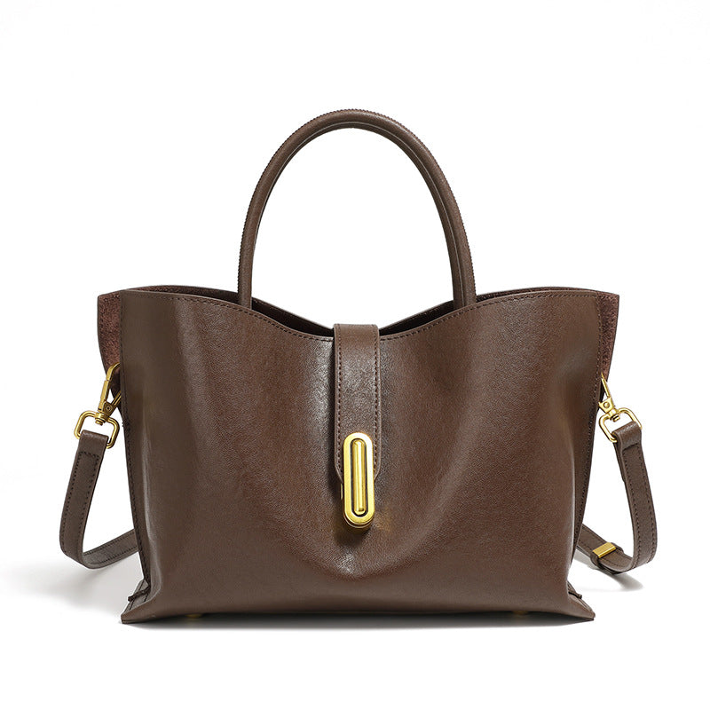 Structured Latch Top-Handle Bag