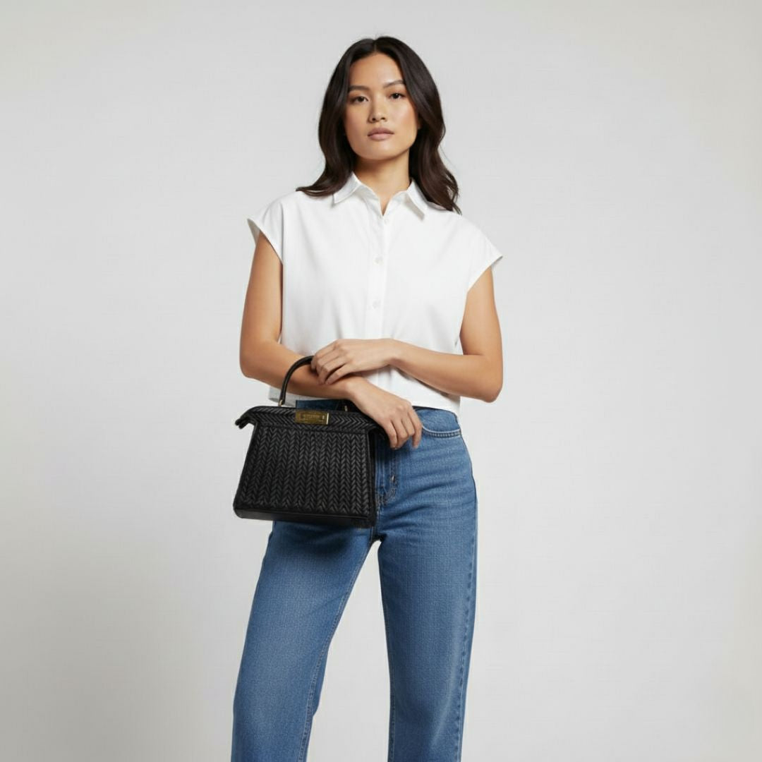 Structured Weave Statement Bag